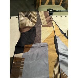 ECHO Tan Gray Brown  Geometric Oblong Scarf 53"‎